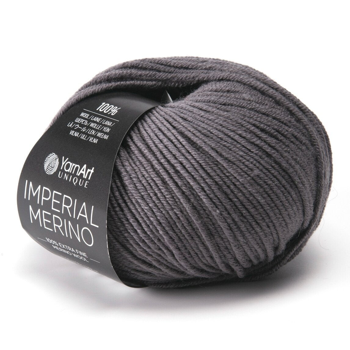 YarnArt Imperial Merino 3347 Kolgrå – extrafint merinogarn