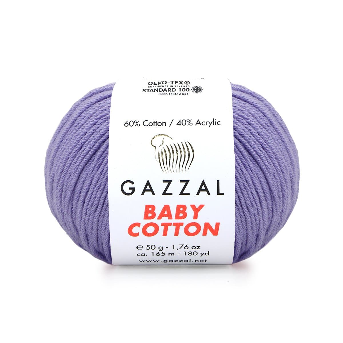 Gazzal Baby Cotton 3420 Glütsiinia – puuvilla-akrüülist beebilõng