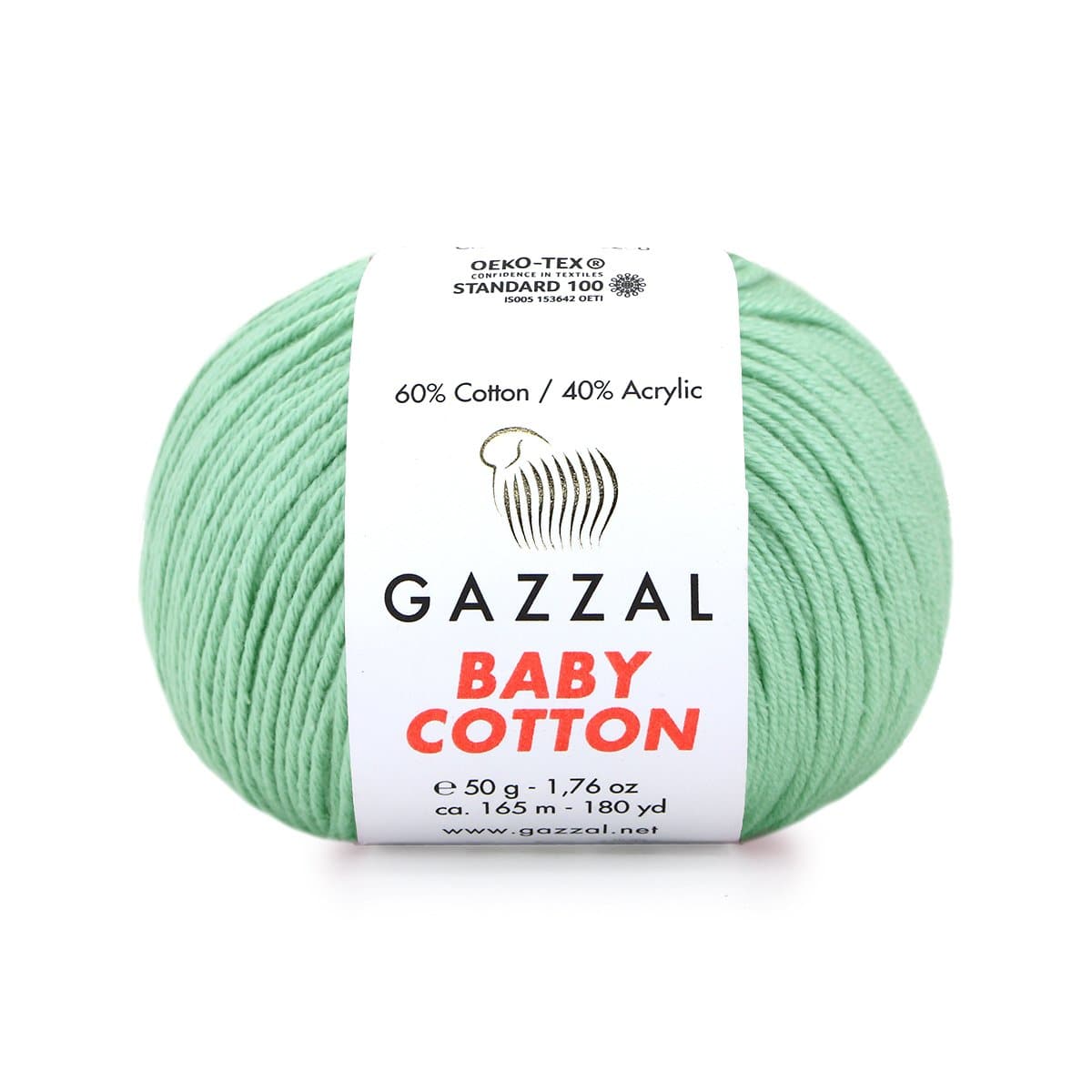 Gazzal Baby Cotton 3425 Mündiroheline – puuvilla-akrüülist beebilõng