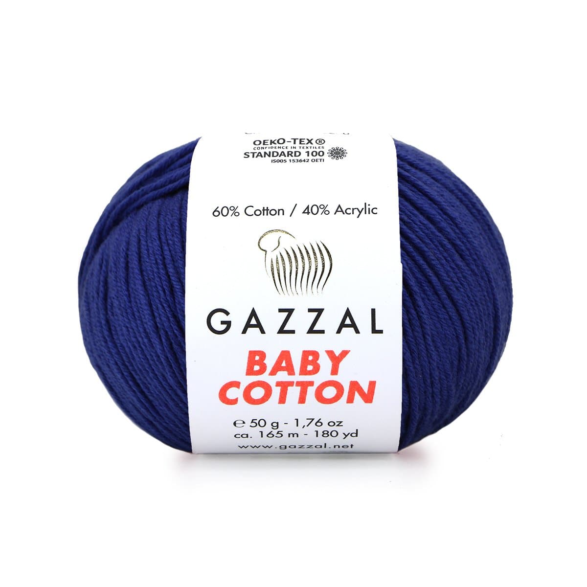 Gazzal Baby Cotton 3438 Meresinine – puuvilla-akrüülist beebilõng