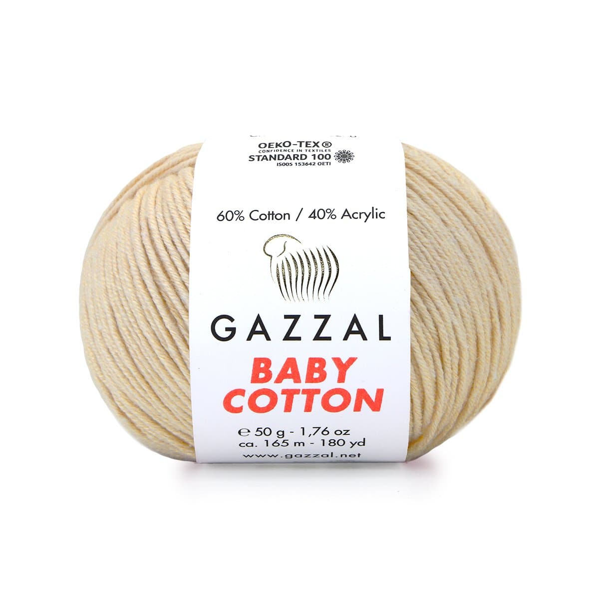 Gazzal Baby Cotton 3445 Liivavärvi – puuvilla-akrüülist beebilõng