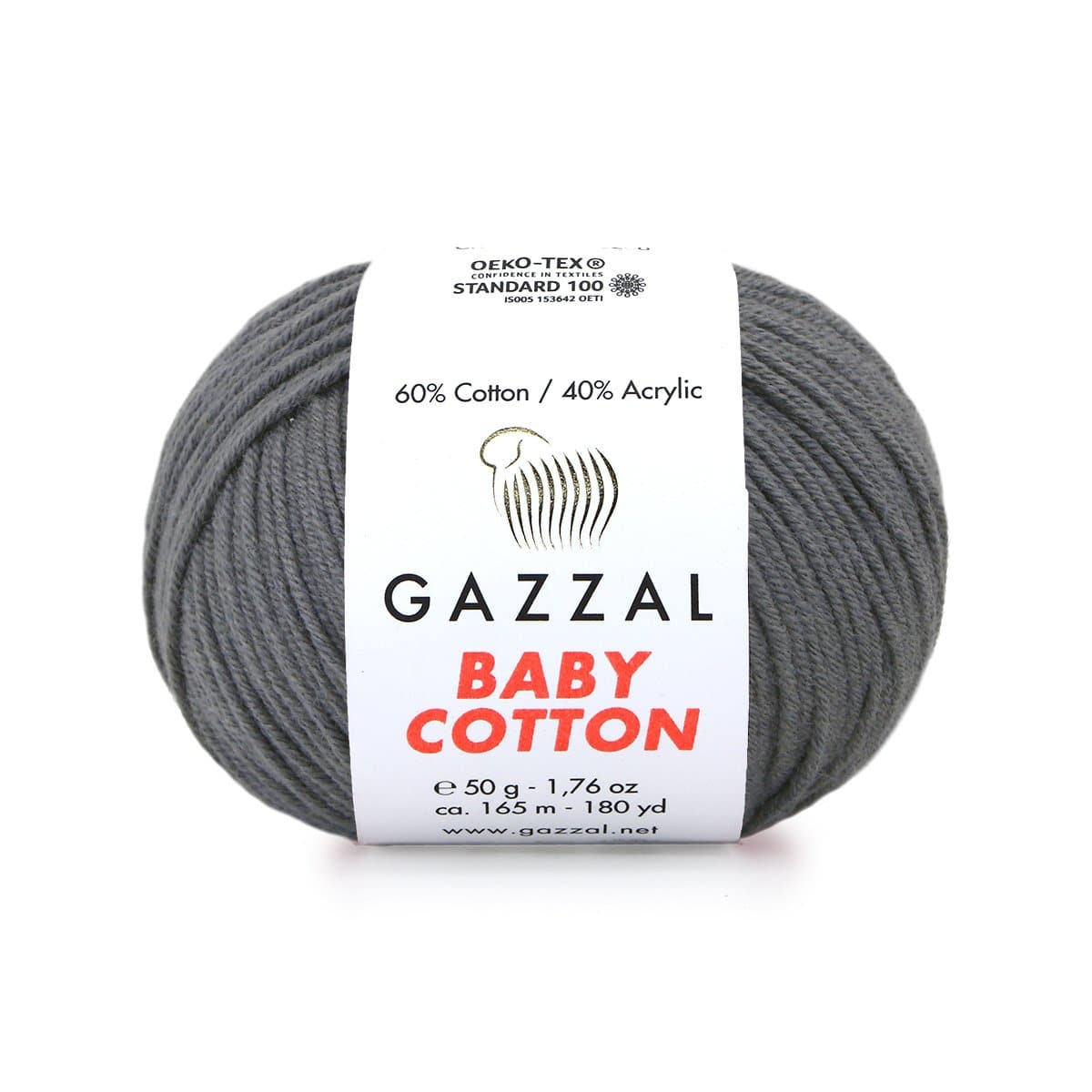 Gazzal Baby Cotton 3450 Söehall – puuvilla-akrüülist beebilõng