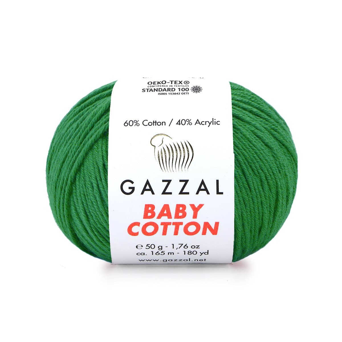 Gazzal Baby Cotton 3456 Metsaroheline – puuvilla-akrüülist beebilõng