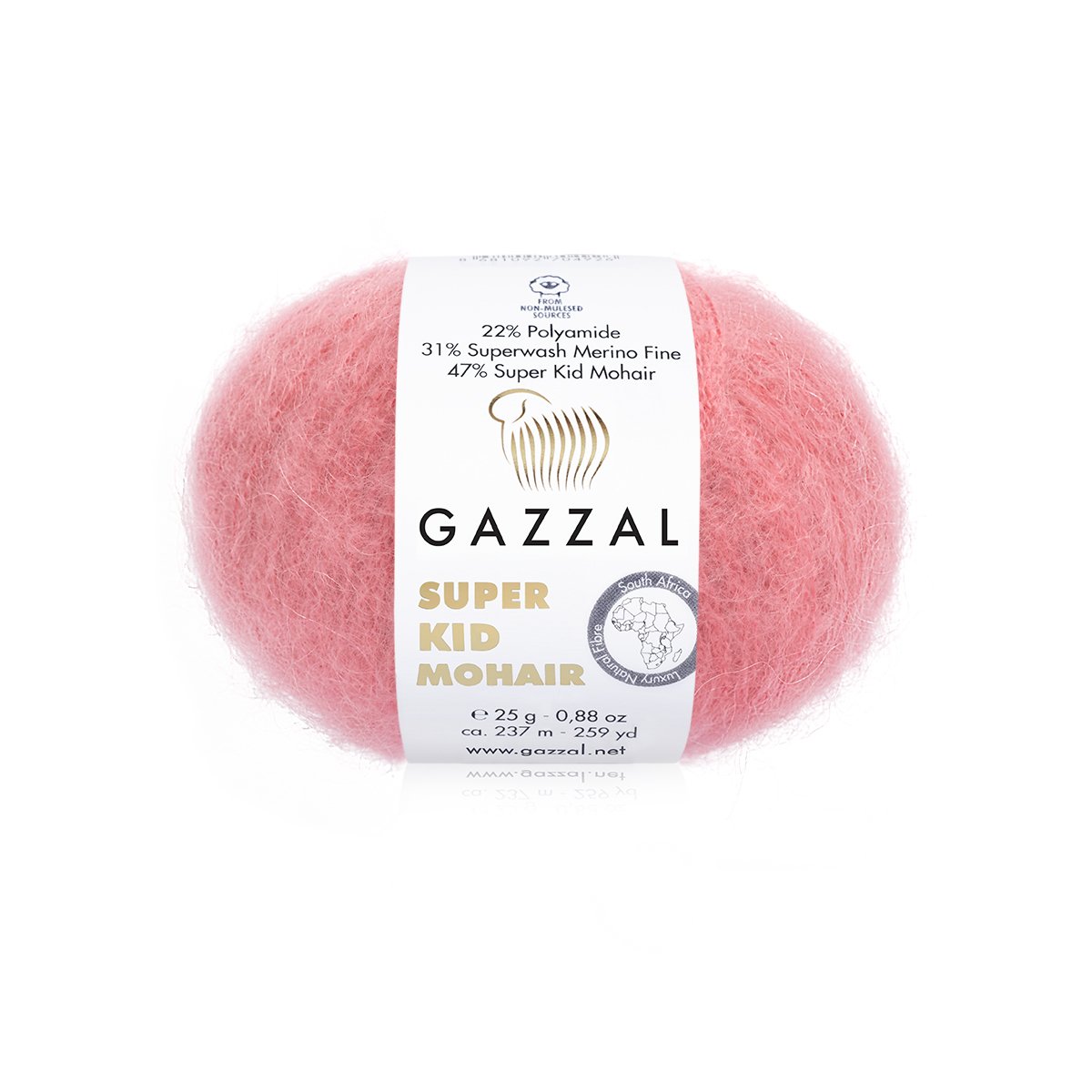Gazzal Super Kid Mohair 64430 Конфетно-розовый – мохер с мериносом