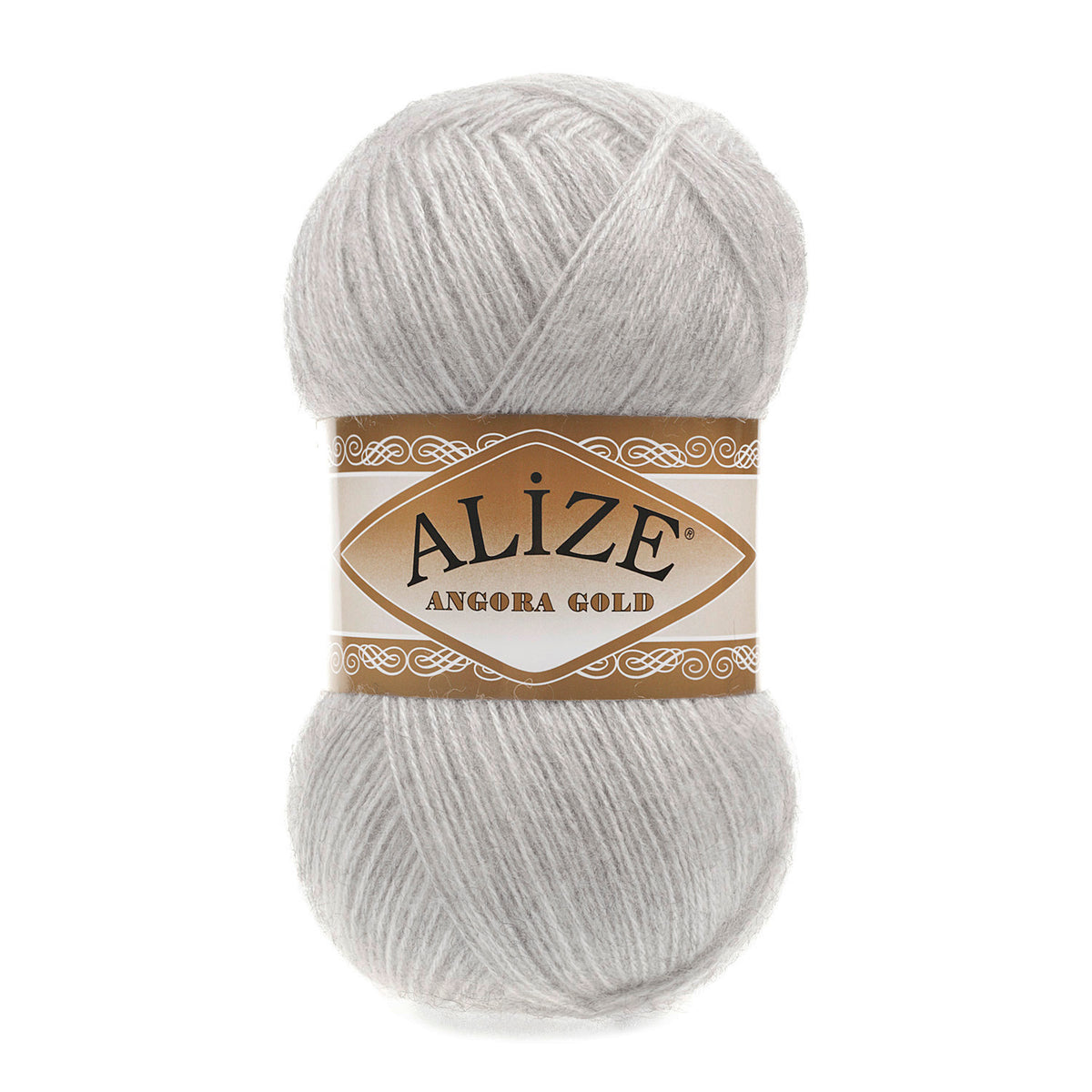 Alize Angora Gold 208 Šviesiai pilka melanžinė – pūkuoti akrilo ir vilnos siūlai
