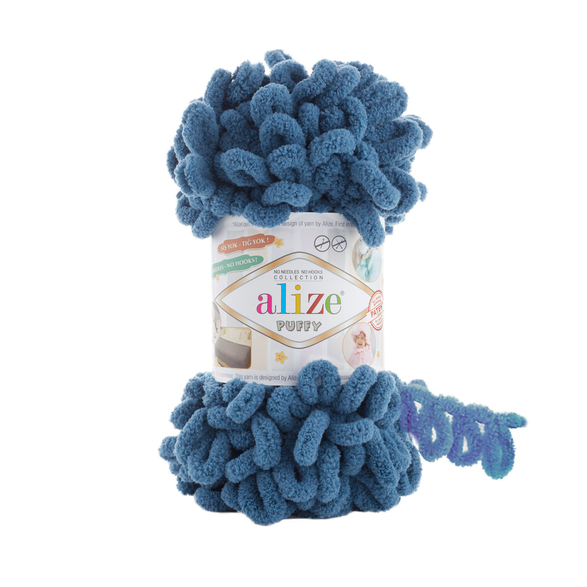 Alize Puffy 637 Bleu abysse – fil à boucles