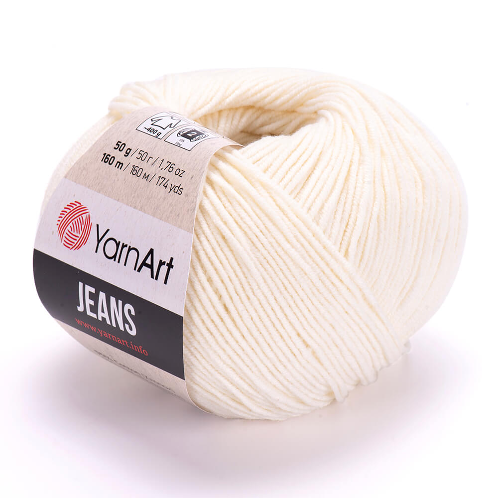 YarnArt Jeans 03 Krēmkrāsas – kokvilnas un akrila dzija