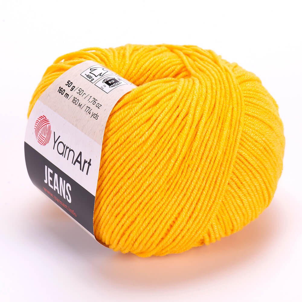 YarnArt Jeans 35 Dzeltena – kokvilnas un akrila dzija