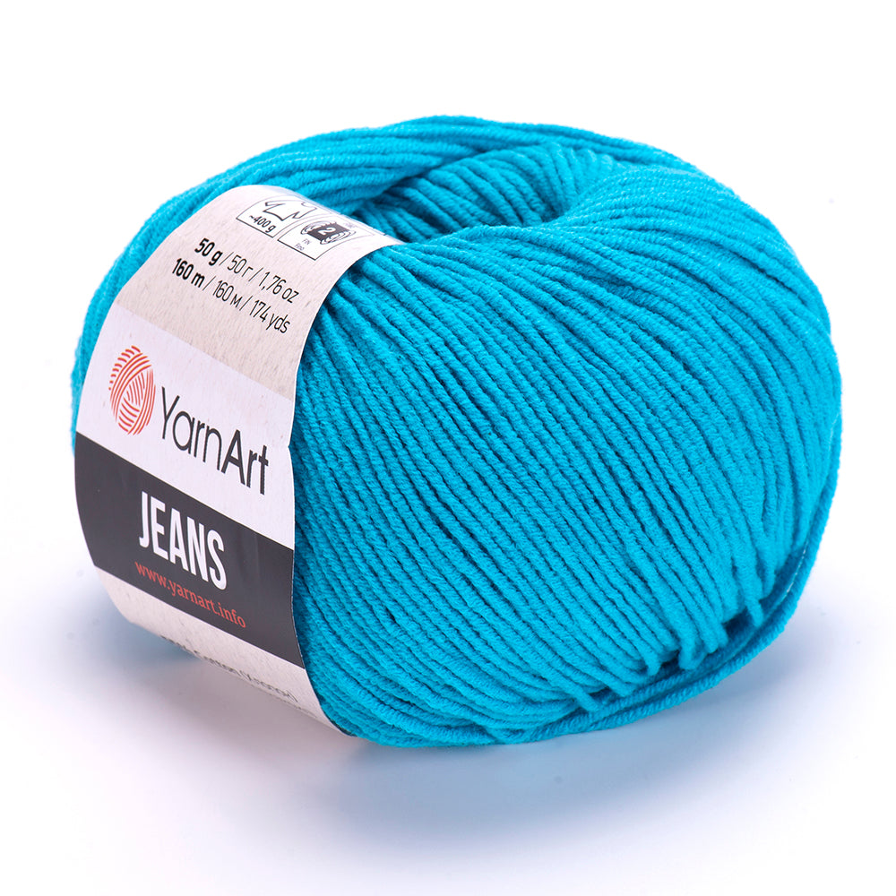YarnArt Jeans 55 Tirkīza – kokvilnas un akrila dzija