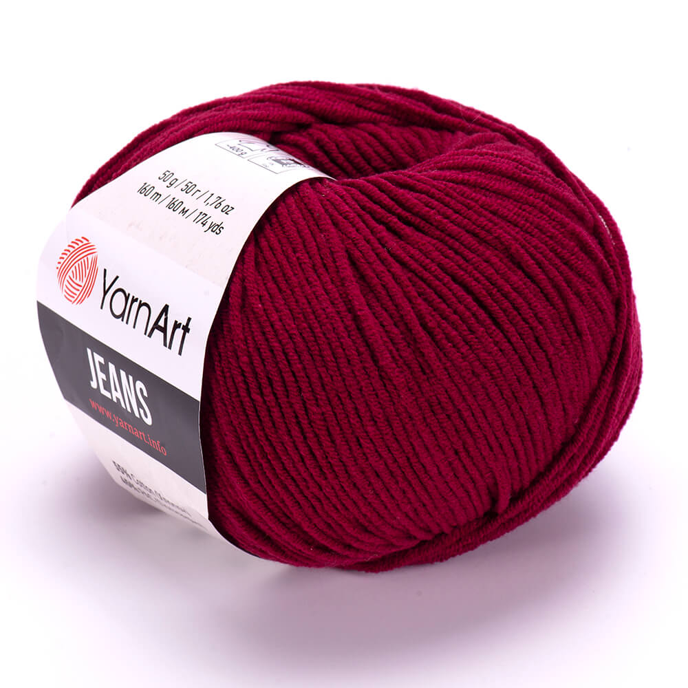 YarnArt Jeans 66 Vīna – kokvilnas un akrila dzija