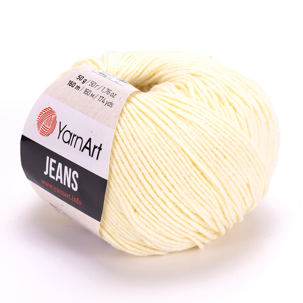 YarnArt Jeans 86 Vaniļas – kokvilnas un akrila dzija