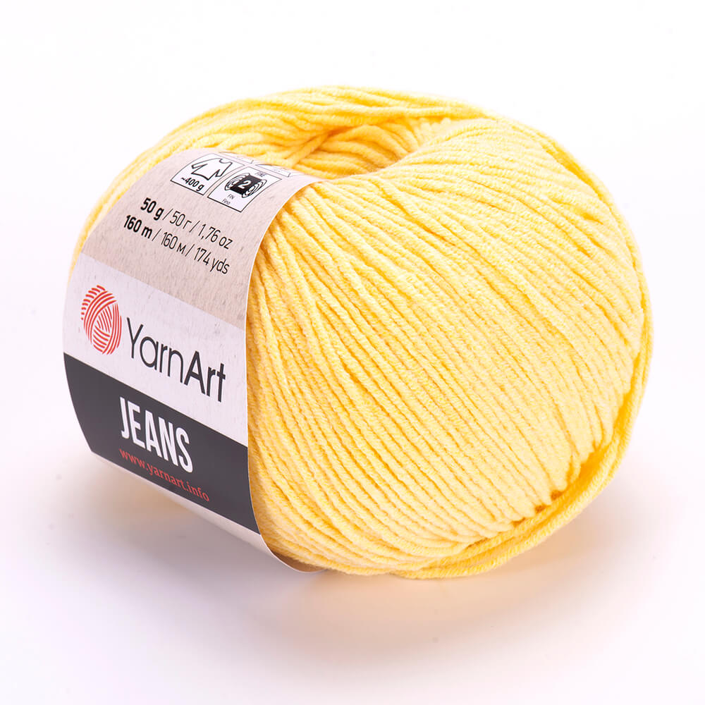 YarnArt Jeans 88 Gaiši dzeltena – kokvilnas un akrila dzija