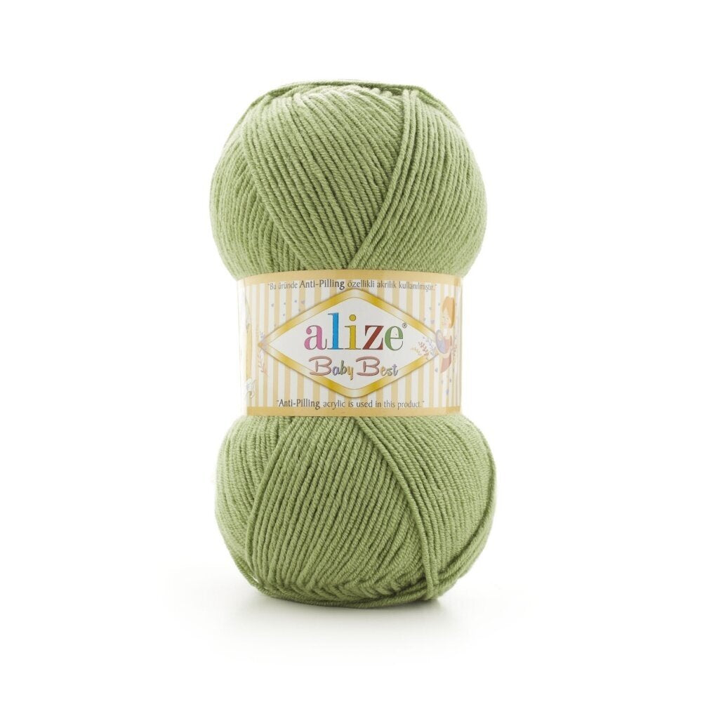 Alize Baby Best 485 Žalia – kūdikių siūlai su bambuku