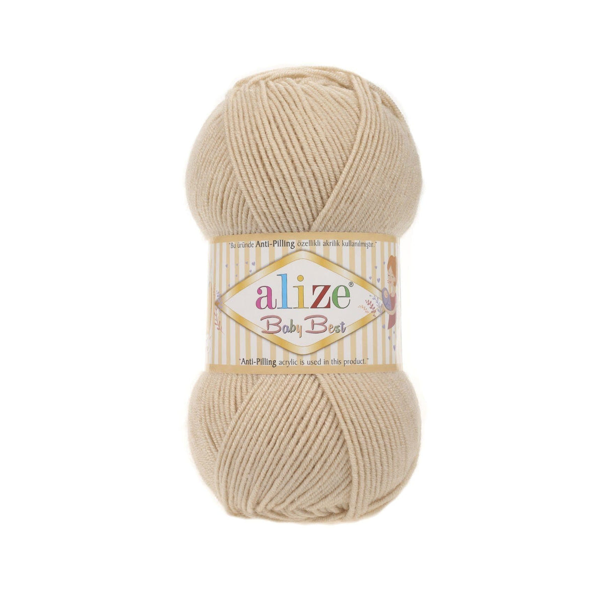 Alize Baby Best 310 Smėlio – kūdikių siūlai su bambuku