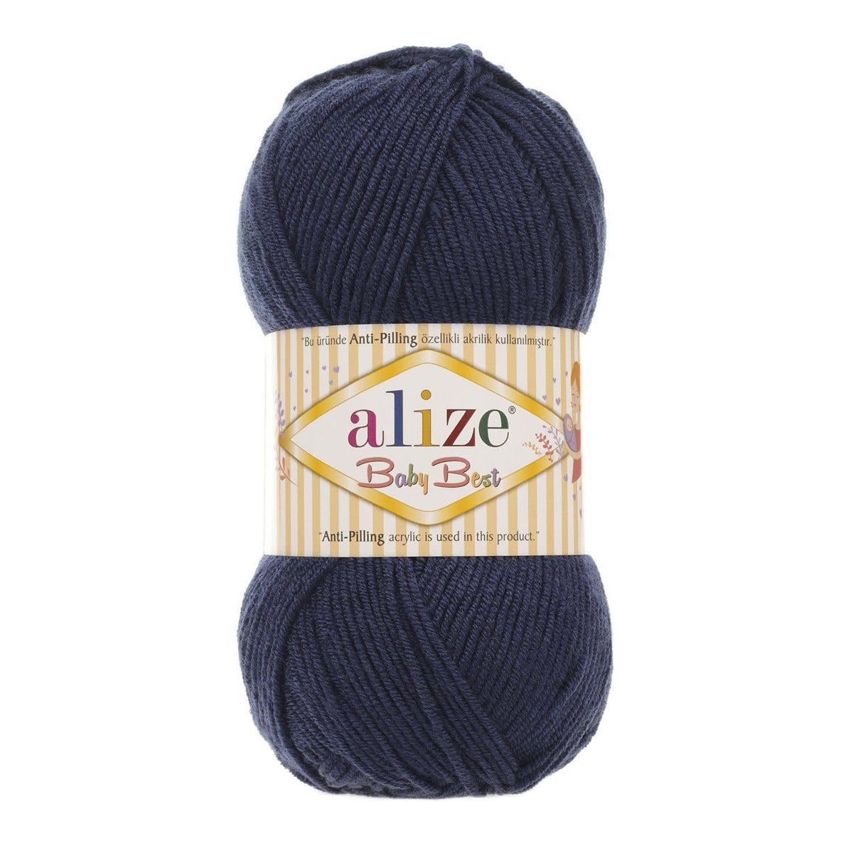 Alize Baby Best 58 Tamsiai mėlyna – kūdikių siūlai su bambuku