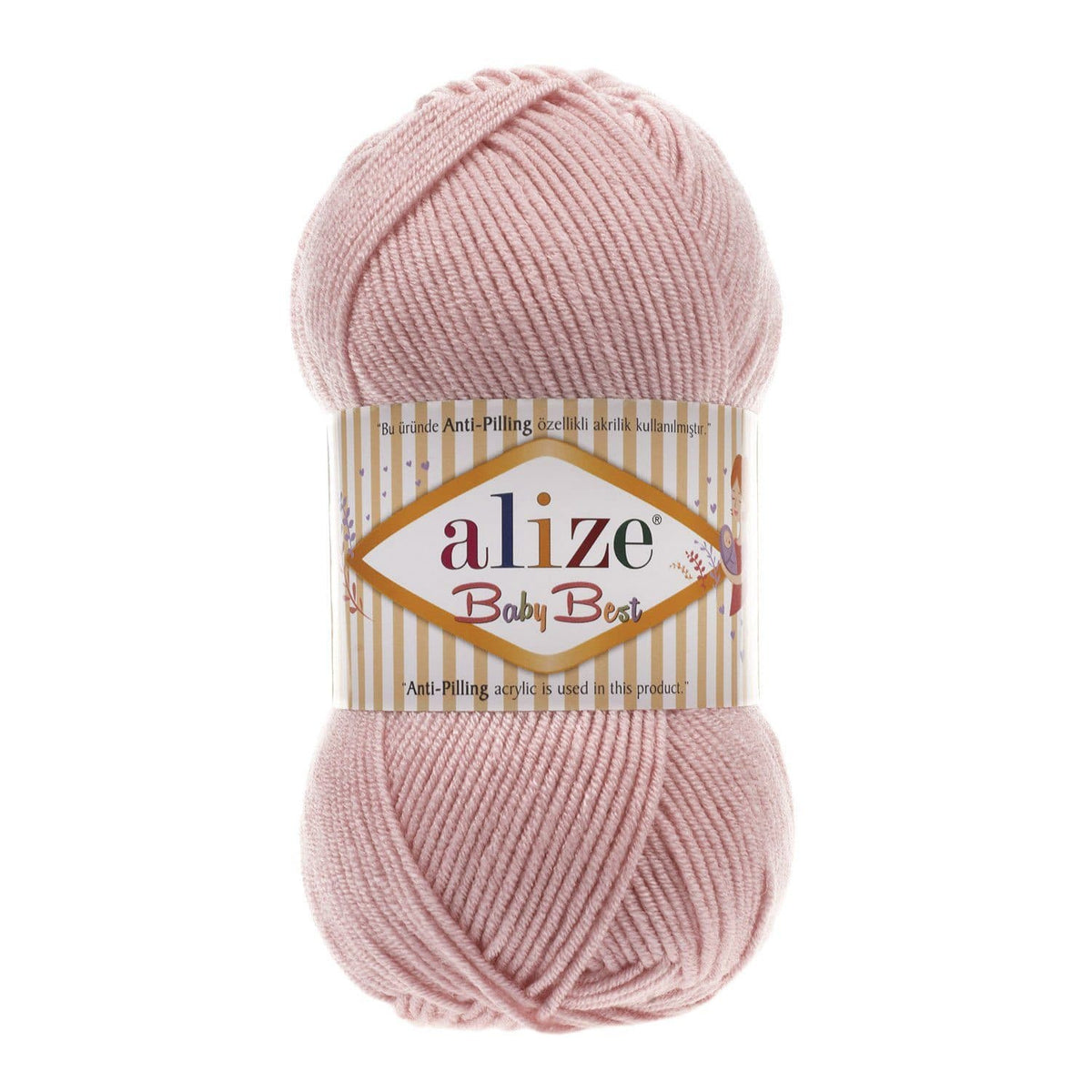 Alize Baby Best 161 Pudros – kūdikių siūlai su bambuku