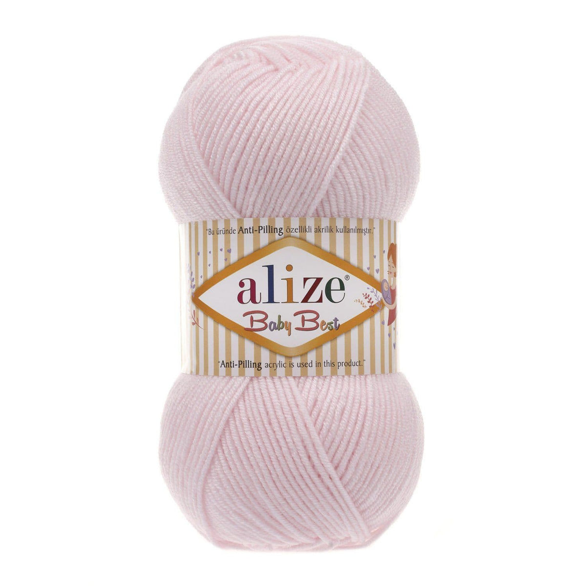 Alize Baby Best 184 Pudrinė rožinė – kūdikių siūlai su bambuku