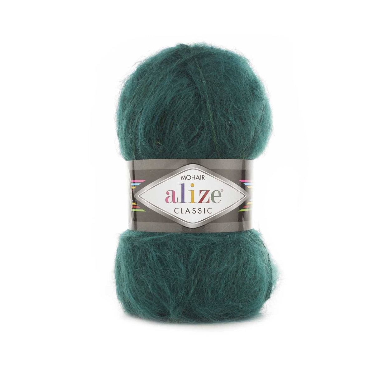 Alize Mohair Classic 30 Tumši zaļa – akrila dzija ar mohēru un vilnu