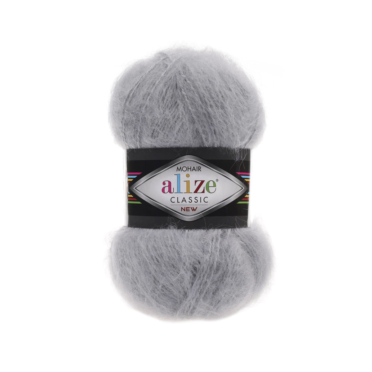 Alize Mohair Classic 21 Pelēka melanža – akrila dzija ar mohēru un vilnu