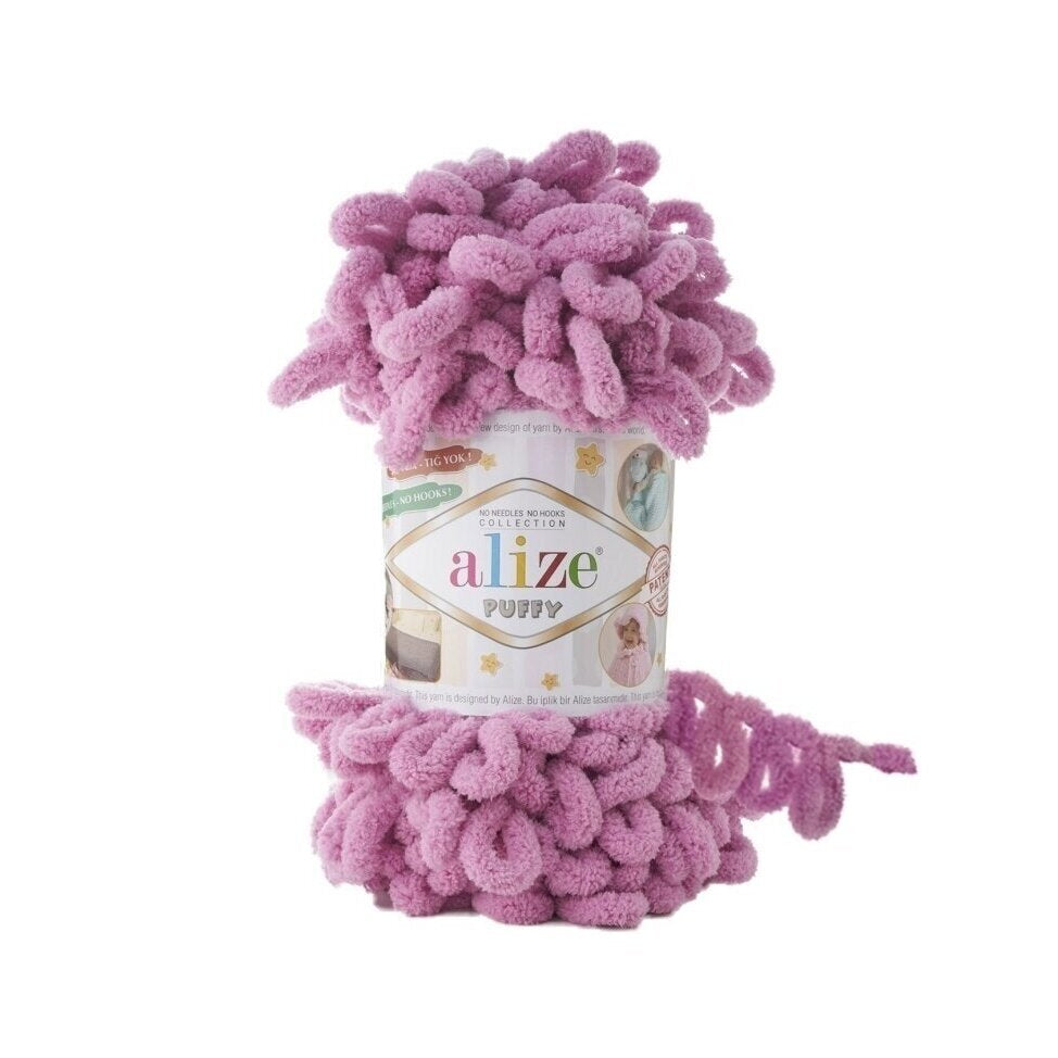 Alize Puffy 98 Rose – fil à boucles