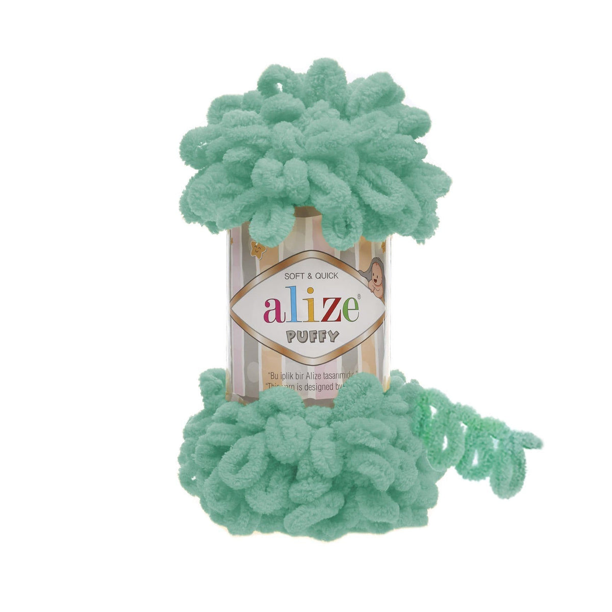 Alize Puffy 490 Jade – fil à boucles