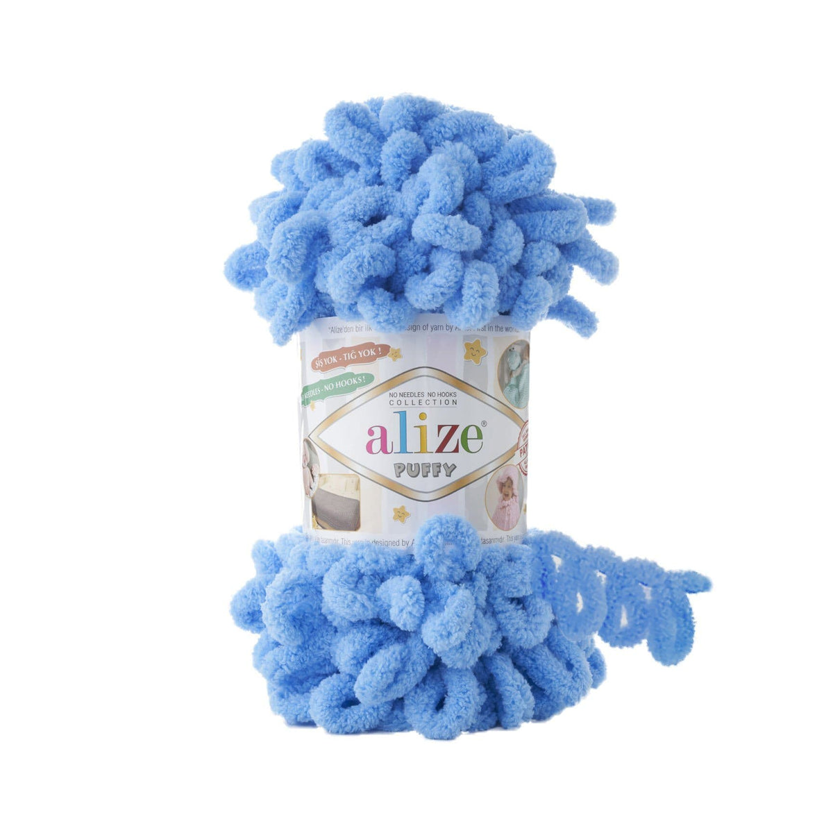 Alize Puffy 289 Bleu ciel – fil à boucles
