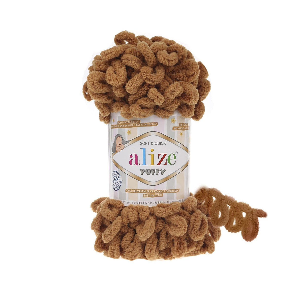 Alize Puffy 179 Tabac – fil à boucles