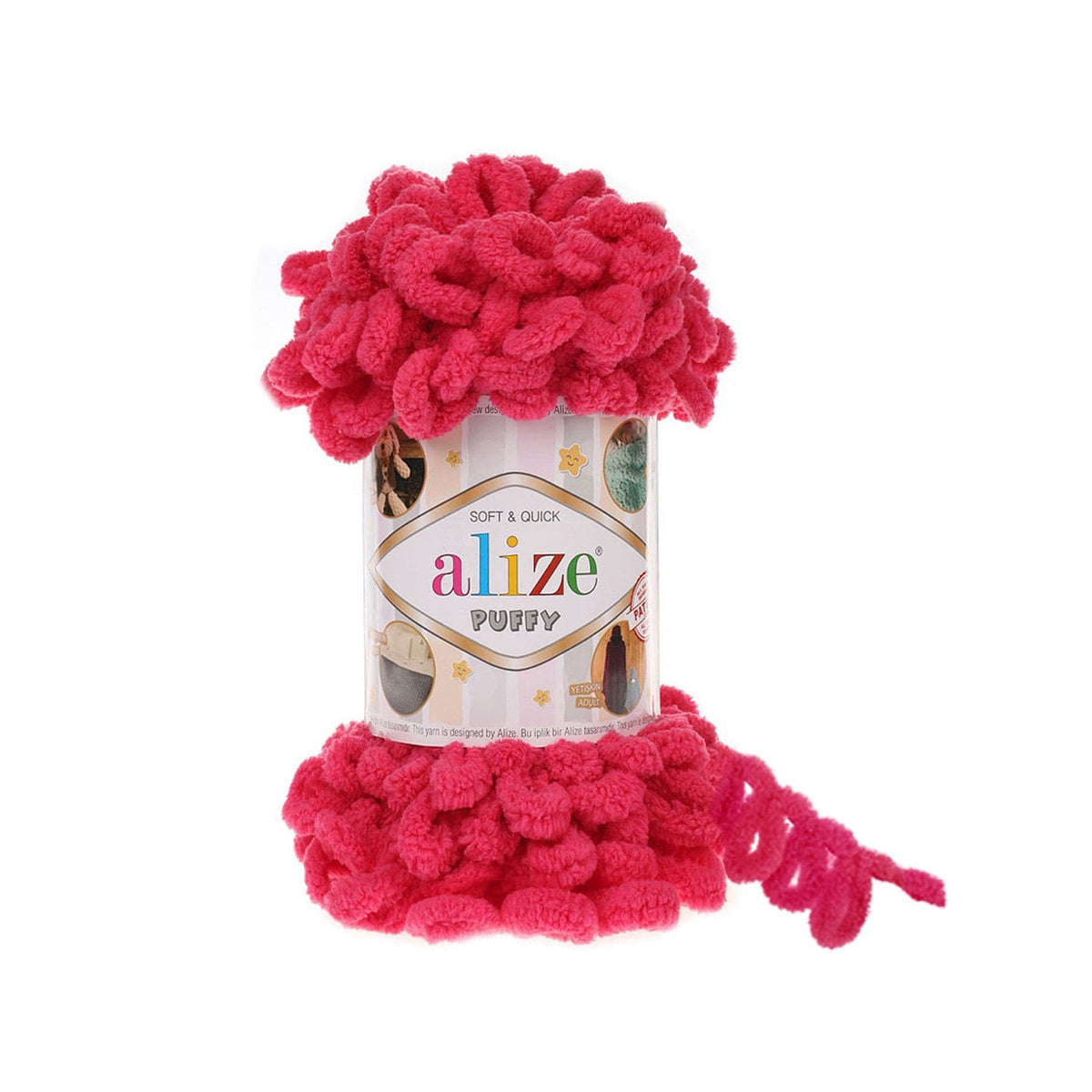 Alize Puffy 149 Pastèque – fil à boucles