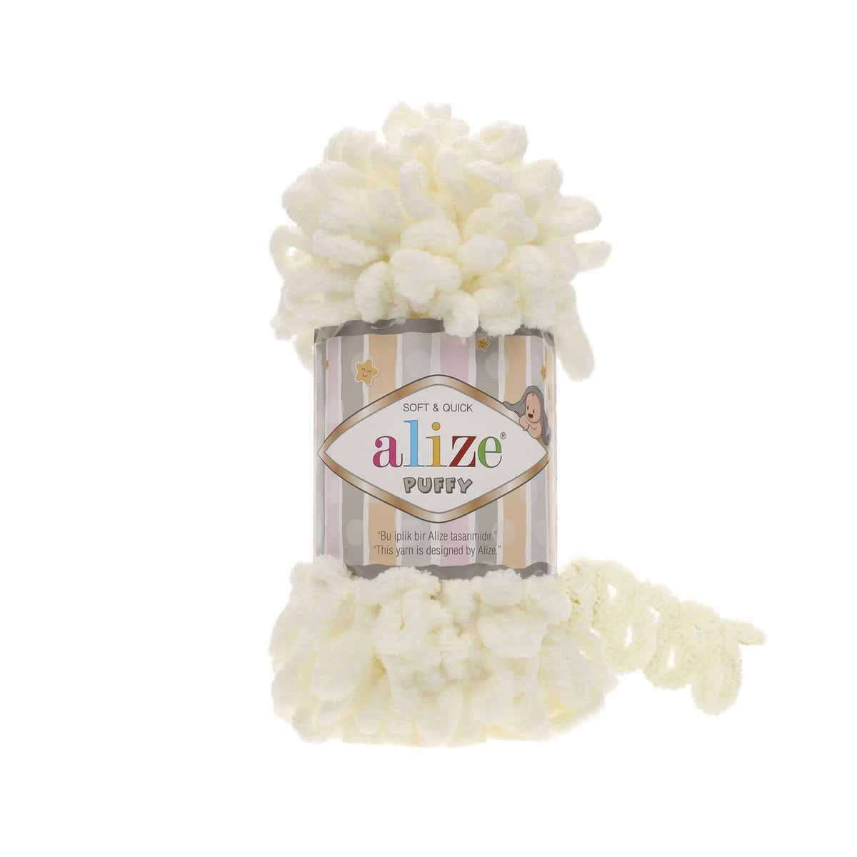 Alize Puffy 62 Crème – fil à boucles