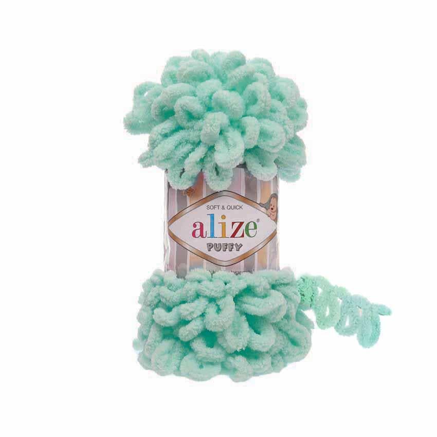 Alize Puffy 19 Écume de mer – fil à boucles