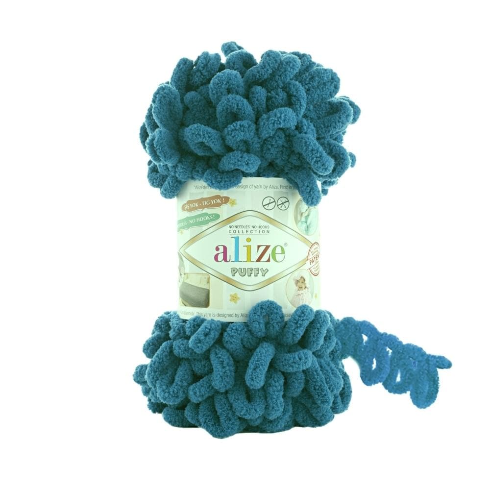 Alize Puffy 646 Pétrole – fil à boucles