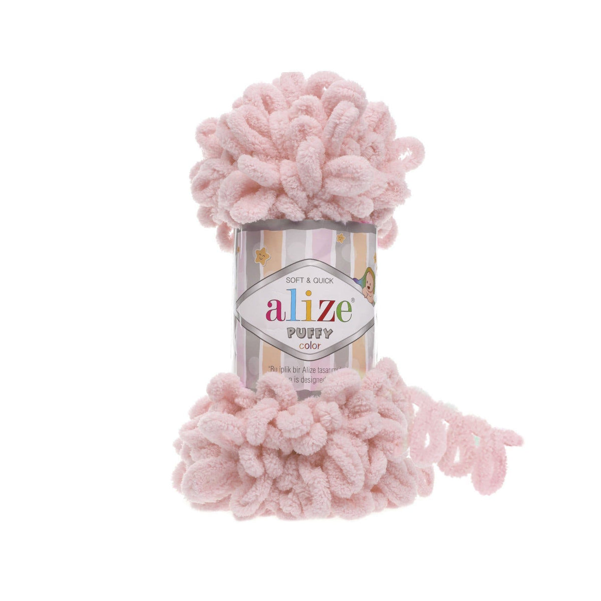 Alize Puffy 161 Poudre – fil à boucles