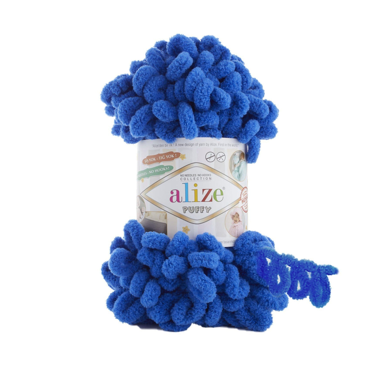 Alize Puffy 141 Bleu roi – fil à boucles