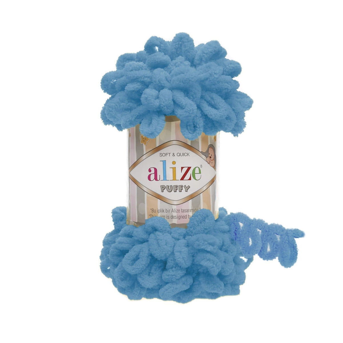Alize Puffy 16 Azur – fil à boucles