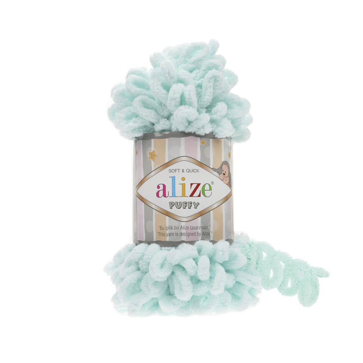 Alize Puffy 15 Écume de mer – fil à boucles