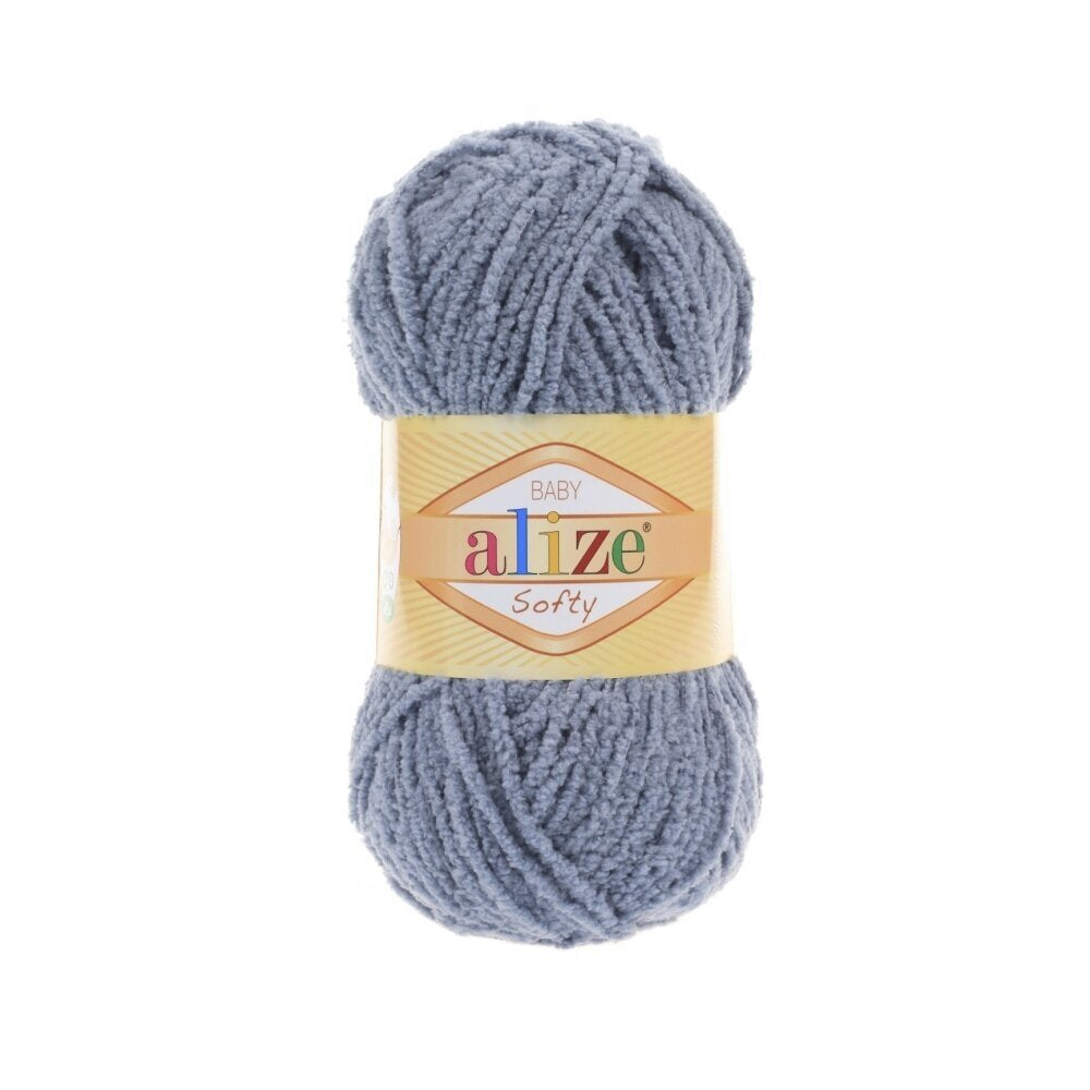 Alize Softy Baby 119 Pelēka – plīša dzija mazuļiem