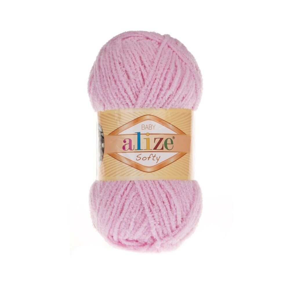 Alize Softy Baby 185 Gaiši rozā – plīša dzija mazuļiem