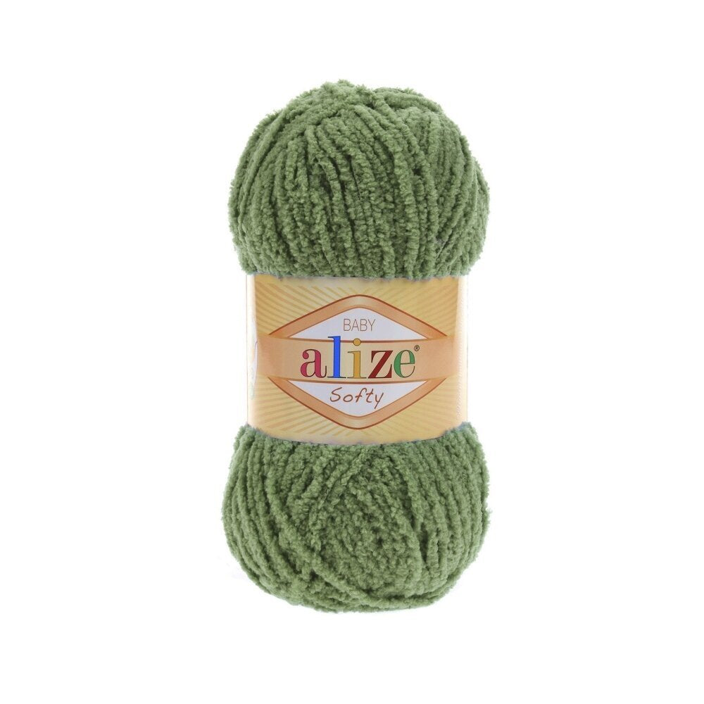 Alize Softy Baby 485 Zaļa – plīša dzija mazuļiem