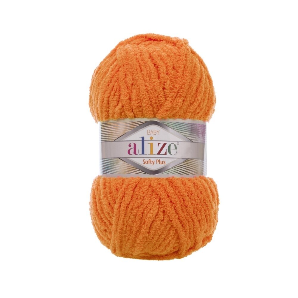 Alize Softy Plus 06 Orange – mjukt frottéliknande garn