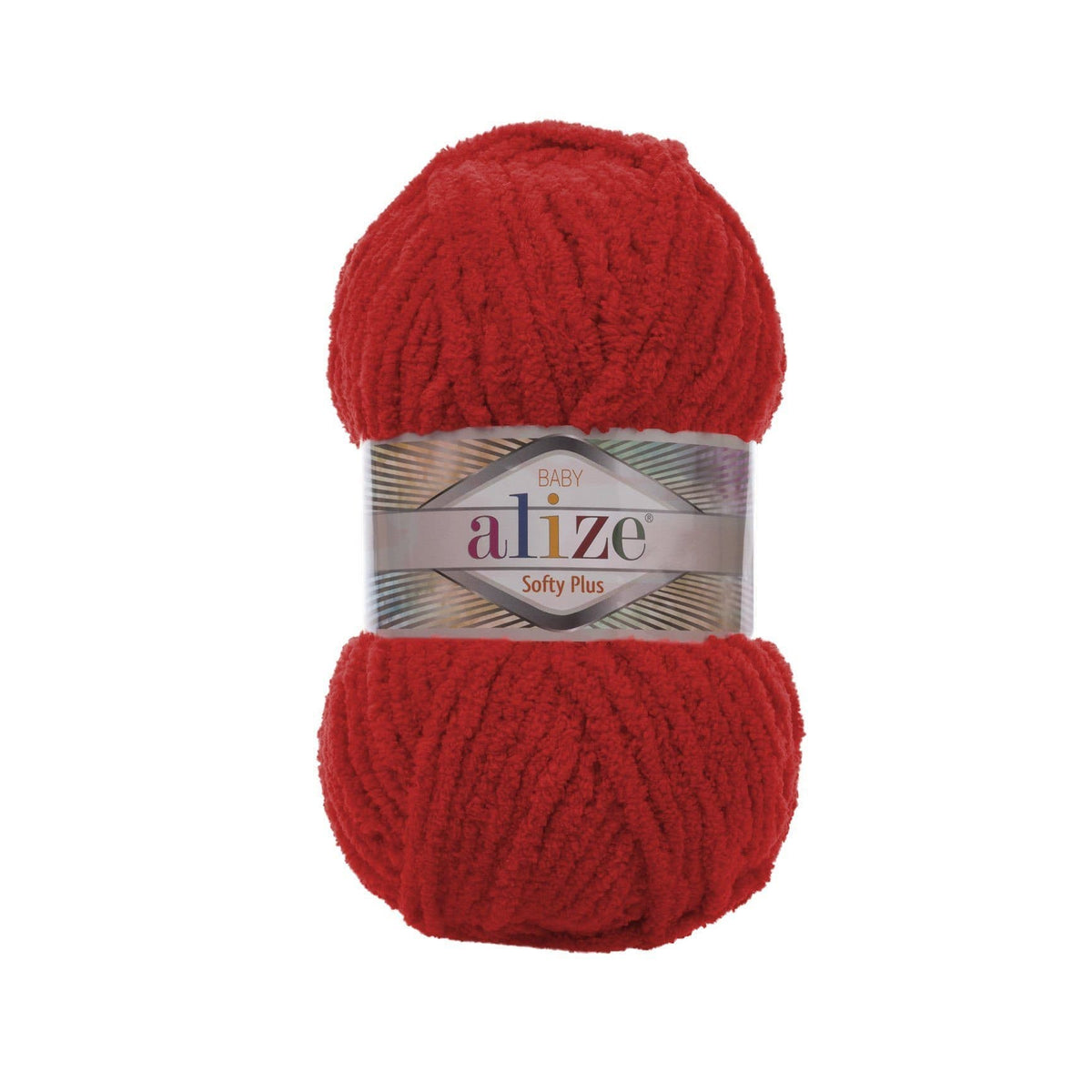 Alize Softy Plus 56 Röd – mjukt frottéliknande garn