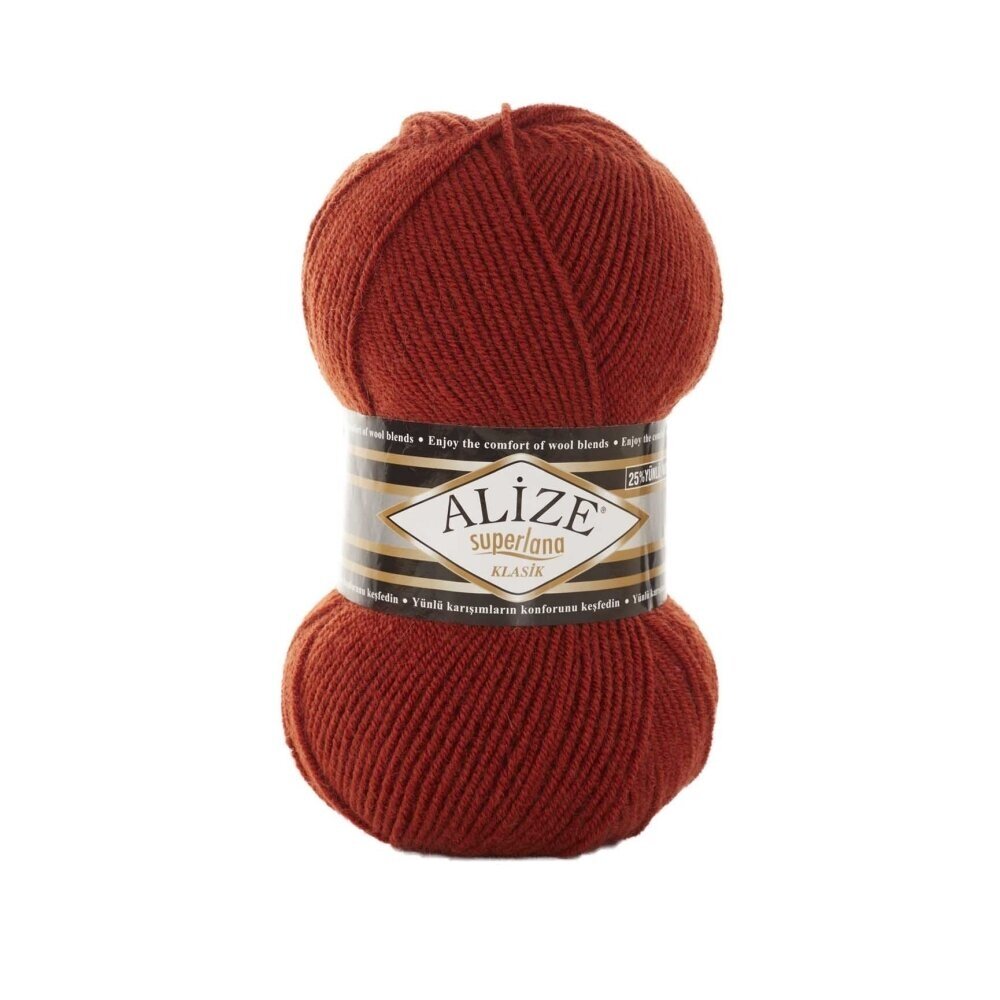 Alize Superlana Klasik 36 Кирпичный – пряжа из акрила с шерстью