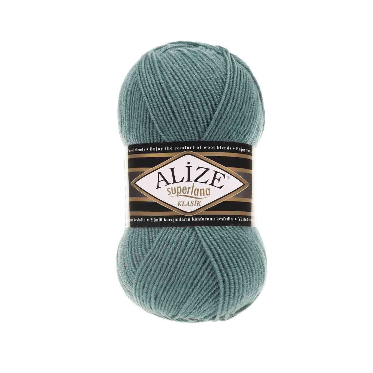 Alize Superlana Klasik 164 Сине-зелёный – пряжа из акрила с шерстью