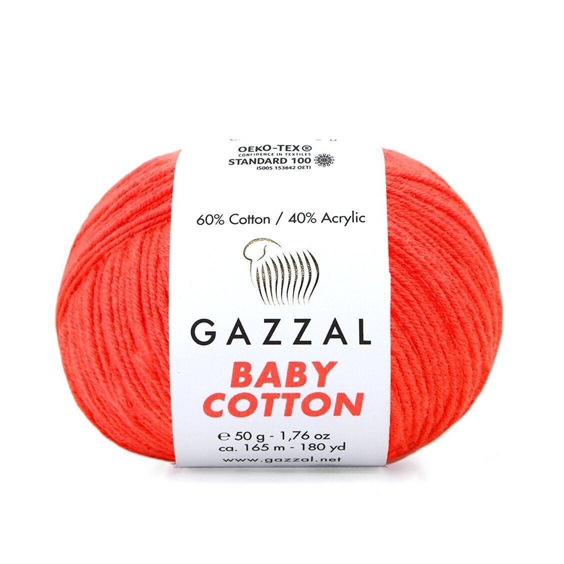 Gazzal Baby Cotton 3459 Korall – puuvilla-akrüülist beebilõng